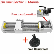 8'' Electric Cross Sliding Table Rail Guide Manual CNC Linear Slide Stage Module