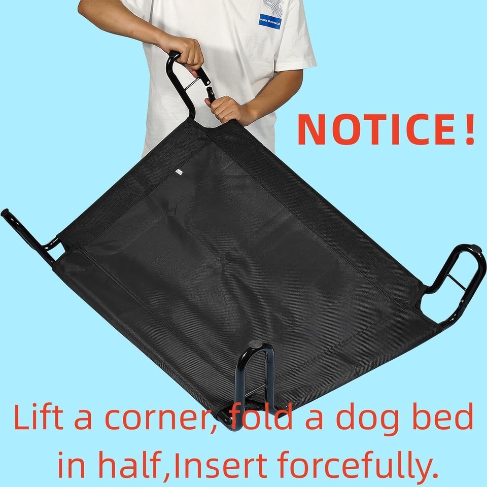 Outdoor Elevated Dog Bed,Cooling Raised Cot Bed for Large Large, Brown