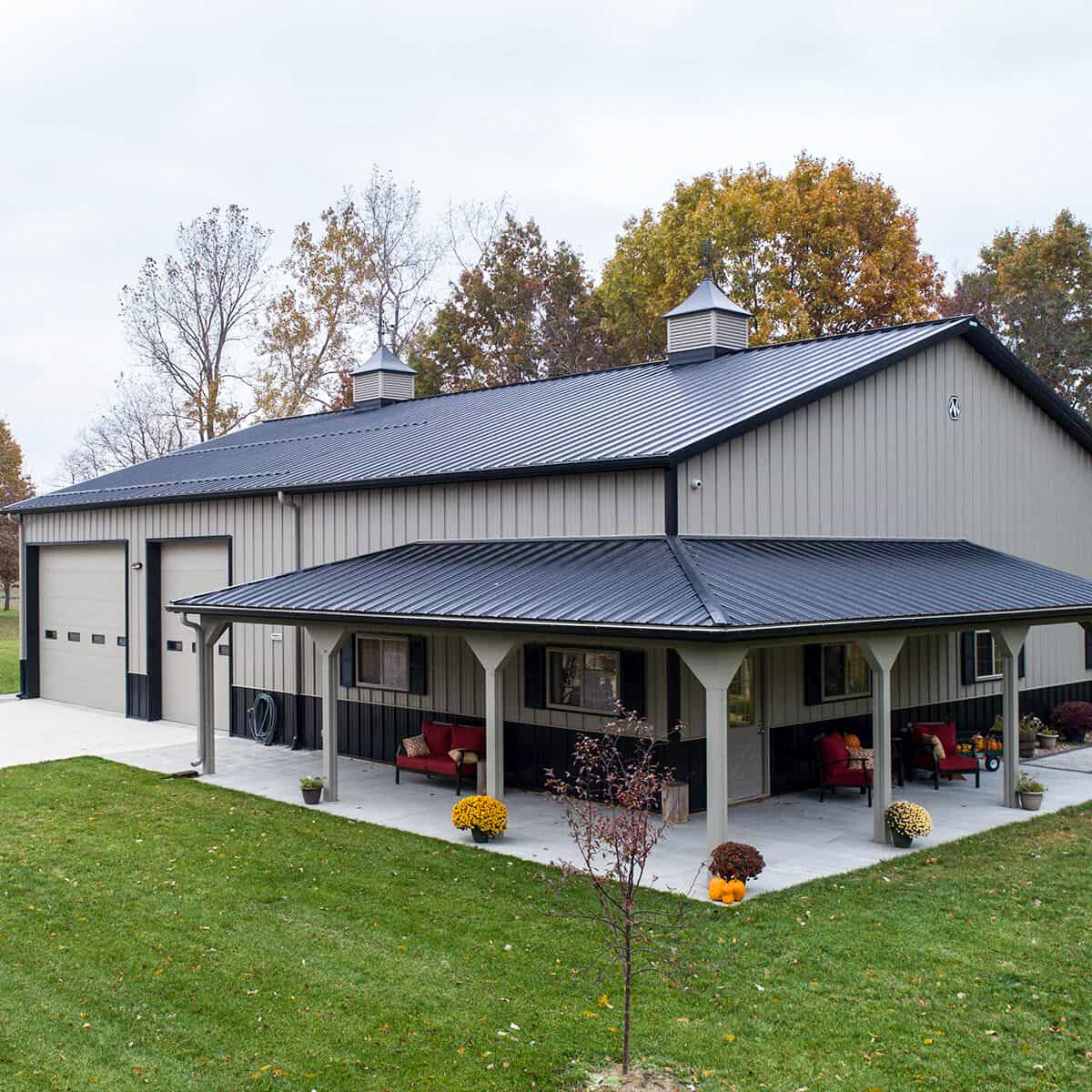 12x Metal Roof Sheets 129x45cm Corrugated Roofing Profile Garage Shed Black