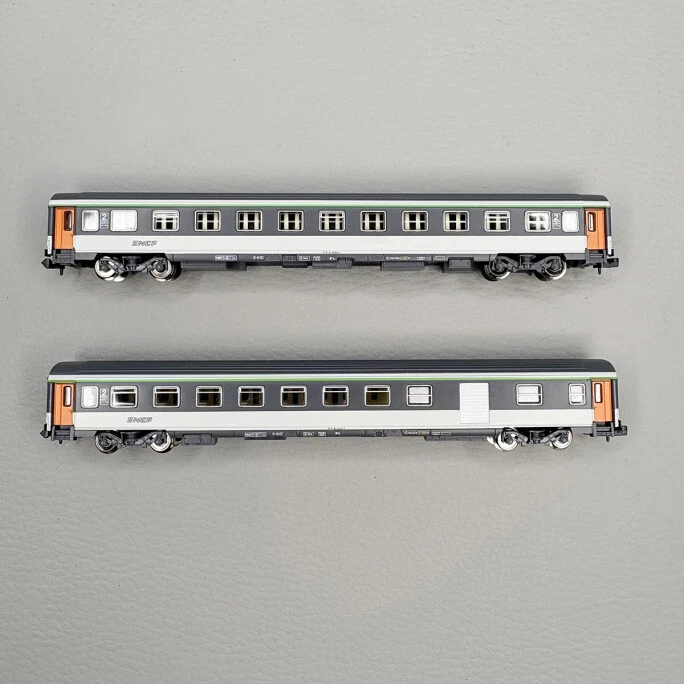 2 voitures Corail Vu mixte 2 CL / fourgon + 2 CL, (B11u + B6Du), Sncf,  Ep V - P - Photo 2/4