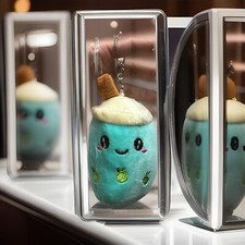 Cute/kawaii Fruits Milk Tea Cup Toy Stuffed Plushy Keychain Gift For Friends