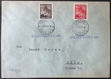 Behelfsstempel Bahnpost B&ouml;hmen/M&auml;hren. Sehr selten.