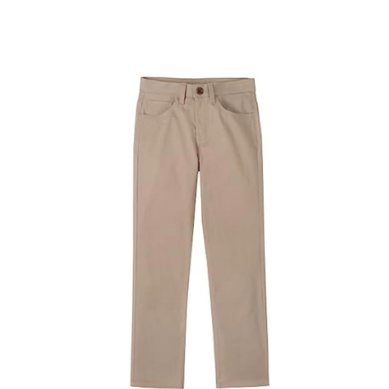 Nautica Boys Stretch Twill Chino Pants Khaki 5-Pocket Regular Fit