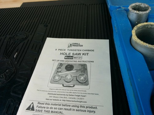 am210 CARBIDE GRIT HOLE SAW DRILL KIT 