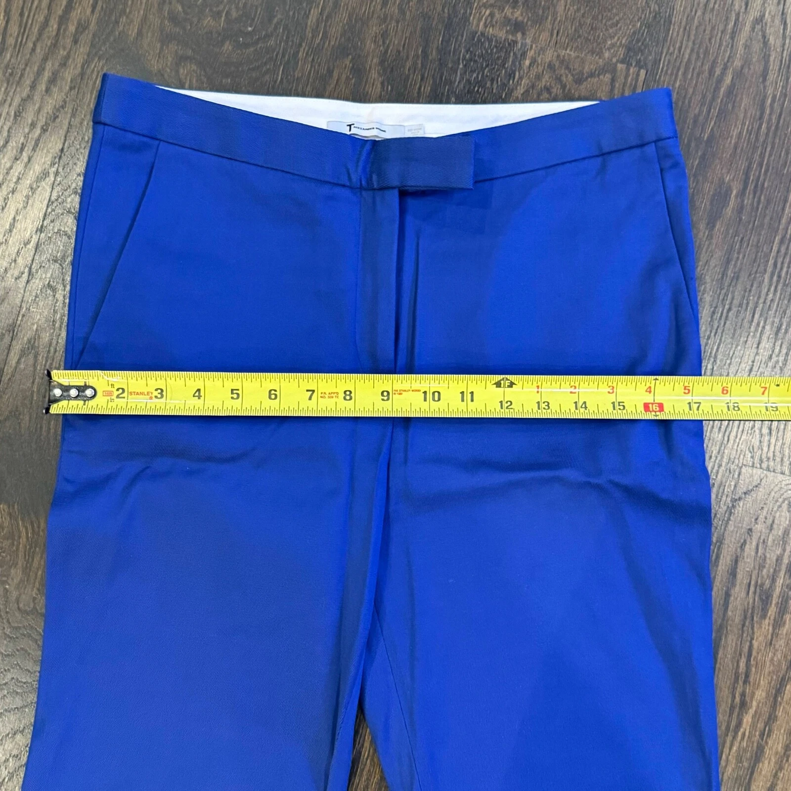 T Alexander Wang Slacks pantaloni eleganti skinny blu elettrico donna taglia media