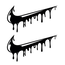 Nike Swoosh Dripping Custom Sticker Wall Art Laptop Car Decal Nike Swoosh Dripping Custom Sticker Wall Art Laptop Car Decal