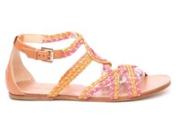 Belle By Bobo2 10.5 M Orange Pink Gold Synthetic Strappy Sandals Shoes - Belle By Bobo2 10.5 M Orange Pink Gold Synthetic Strappy Sandals Shoes -