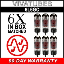 New Plate Current Matched Sextet (6) JJ / Tesla Electronics 6L6GC Vacuum Tubes
