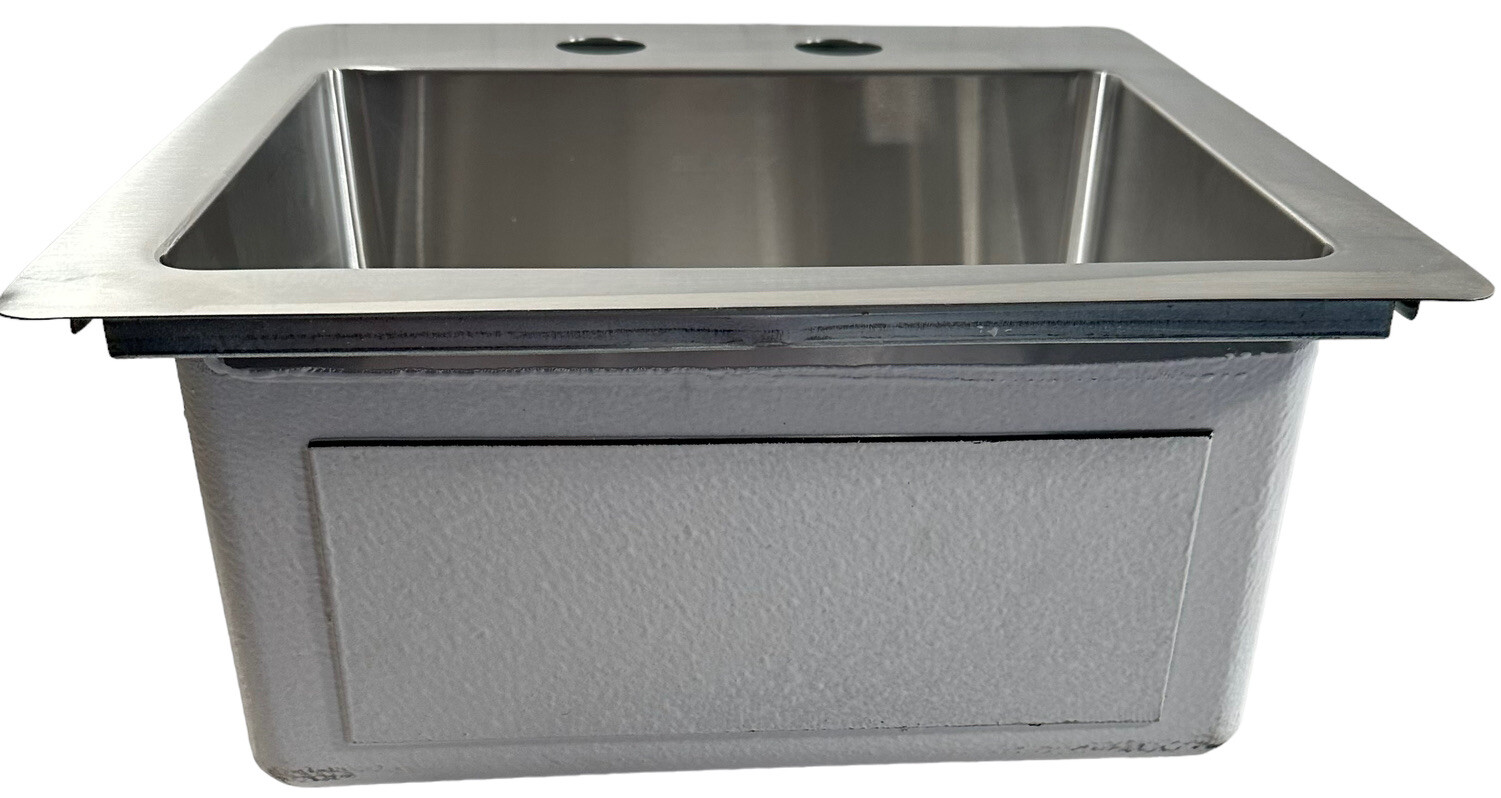 Elkay Crosstown 15" Drop In Undermount Bar Sink Stainless Steel 2 Hole