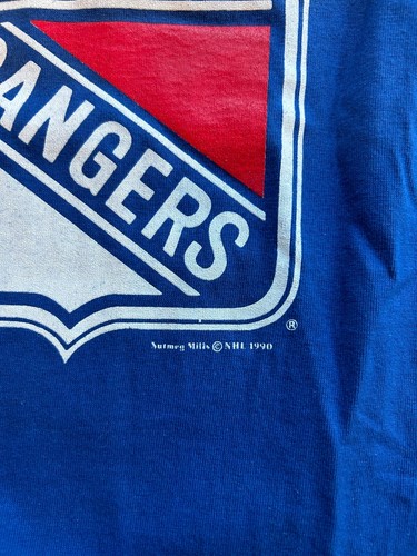 vtg NY Rangers Nutmeg Mills NHL 1990 single stitch t-shirt size XL youth? NOS - Bild 3 von 10