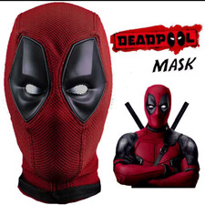 Deadpool Red Cosplay Mask Wade Wilson Halloween Costume Prop Adult Marvel