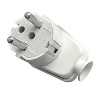 Uni-Schuko Winkelstecker 16A, 230V, Weiß,Or-Ae-13305/W