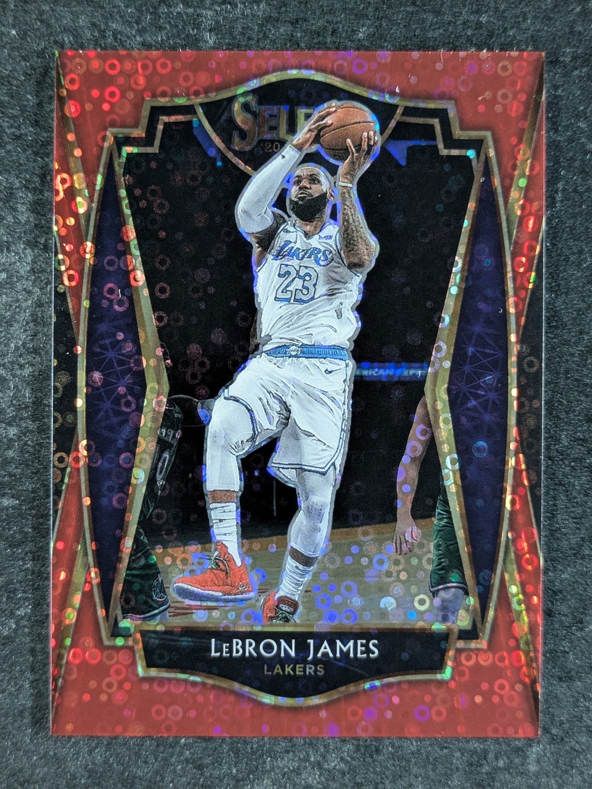 2020-21 Panini Select LEBRON JAMES 29/49 Red Disco Prizm Premier Level #113