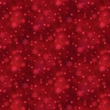 P&B Textiles - Snowfall - Mini  Snowflakes - Red, Fabric by the Yard