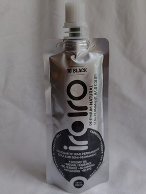 Iroiro Semi-Permanent Hair Dye Black with Coconut Oil 4 fl oz