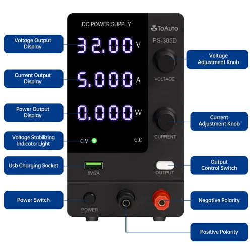 Adjustable DC Bench Power Supply 30V 5A/6A/10A LED Precision Lab Variable UK - Picture 10 of 24