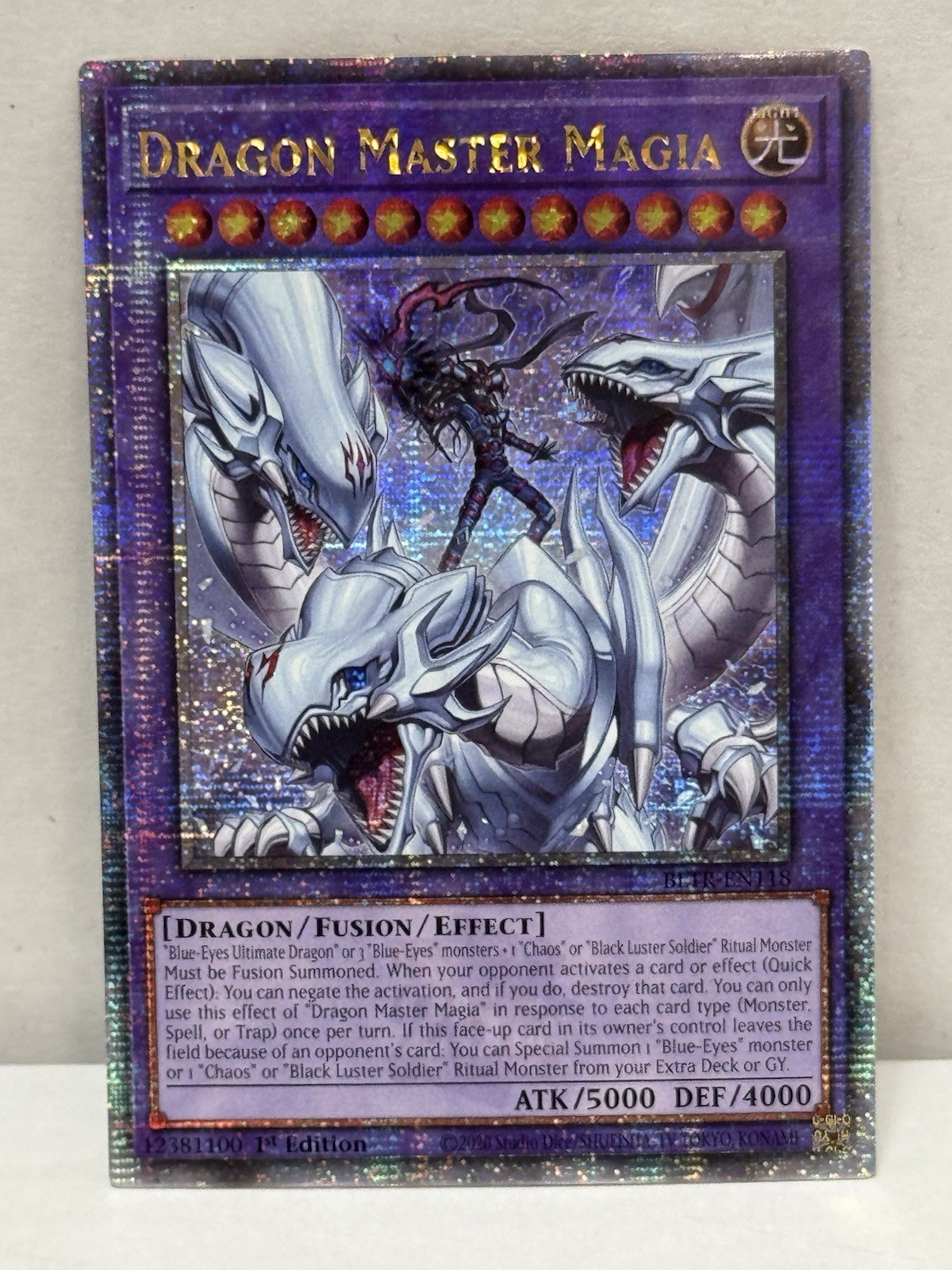 Dragon Master Magia BLTR-EN118 YuGiOh Battles of Legend: Terminal Revenge trading card — raw and PSA graded price guide