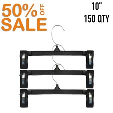 Black Clothes Hangers 10" For Pants - Lot of 150 SALE 50 OFF IT 52 