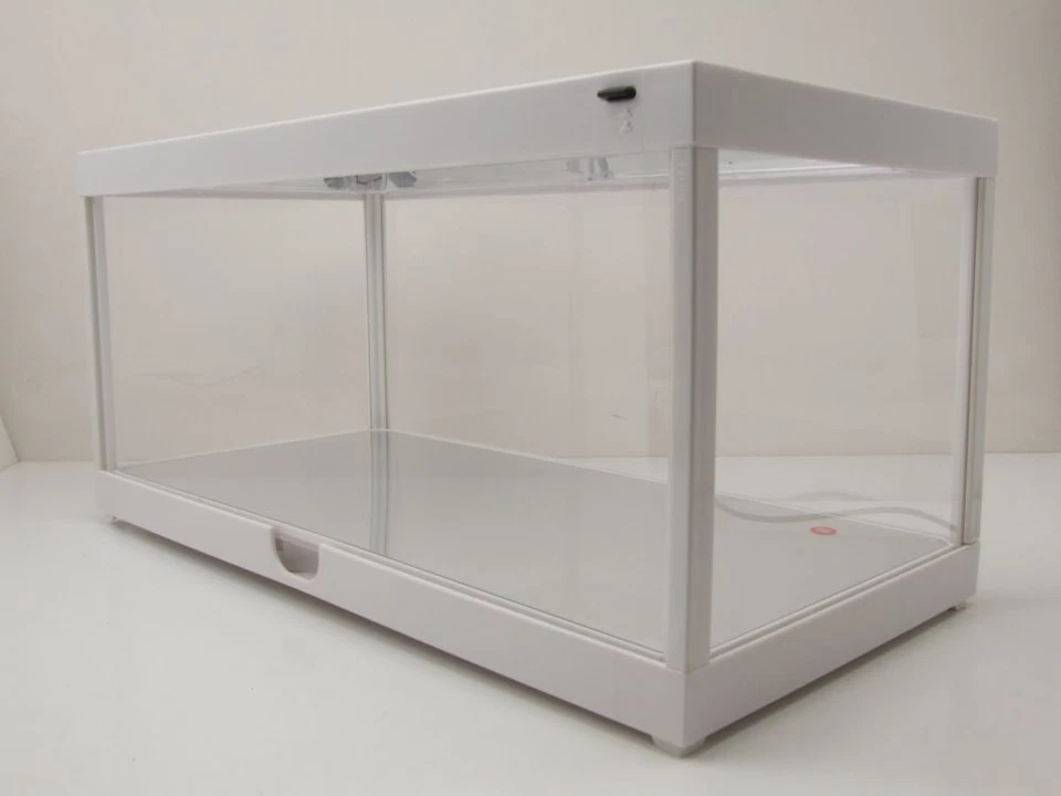 Scatola Trasparente Vetrina con Plafoniera LED Fondo Specchio Bianco per Modellini Auto - Immagine 4 di 4