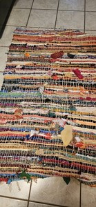 Hand Made Rag Rug 36" By 57"