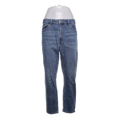 H&M, Jeans, Größe: 42, Blau, Baumwolle/Elasthan, Einfarbig, Denim, Damen #fbs