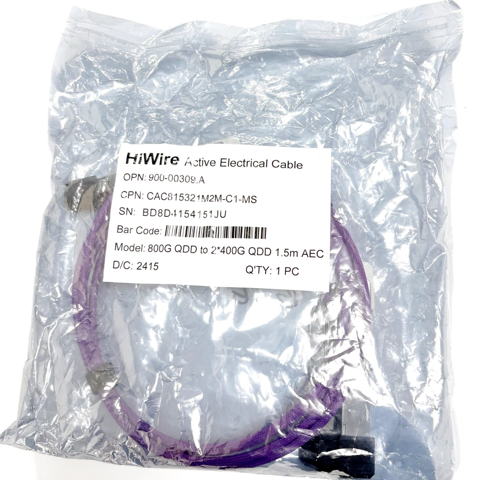 Hiwire Active Electrical Cable CAC815321M2M-C1-MS 800G QDD to 2*400G QDD 1.5m - Image 2 of 3