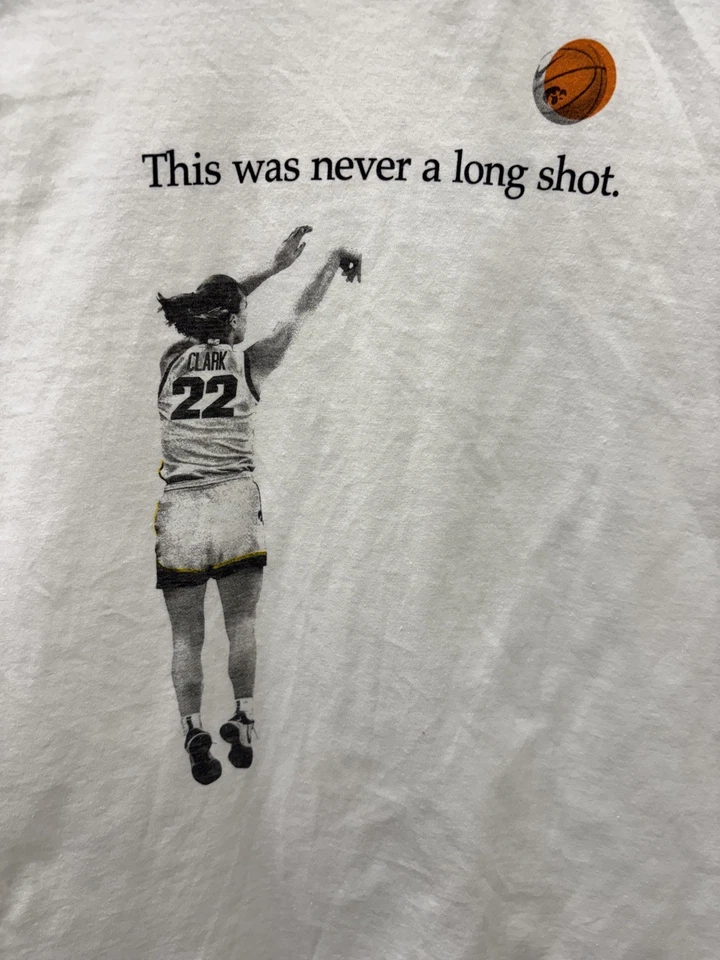 Nike x Caitlin Clark " This Was Never a Long Shot" T-Shirt Large  - Image 2 of 4