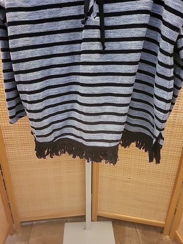 Crown Ivy Camicia con Cappuccio Donna Taglie Forti 2X Multicolore Maniche Lunghe Pullover a Righe - Foto 3 di 12