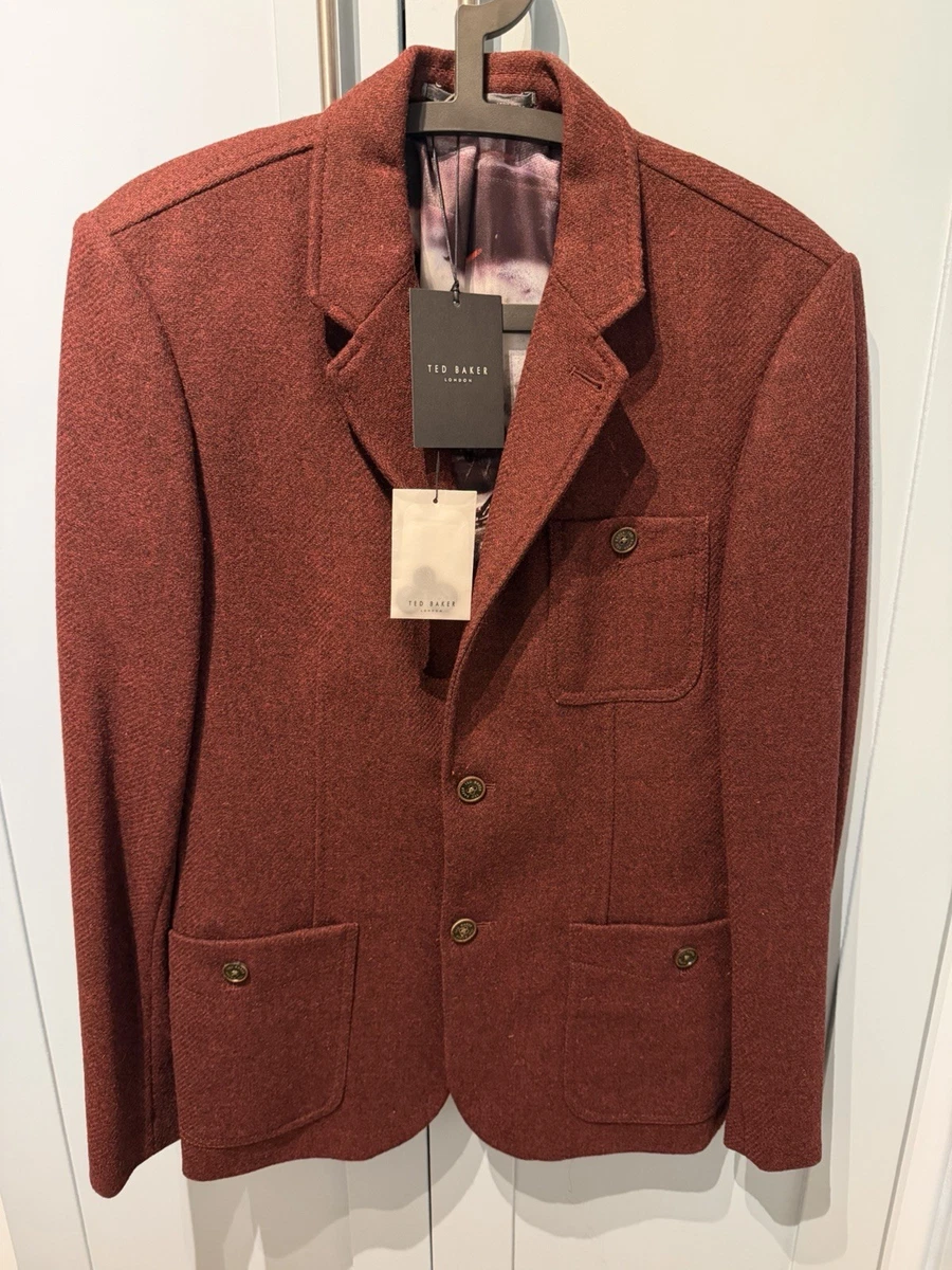 Ted Baker Blazer - Maroon - Size 4 Large - NEW - Very Rare