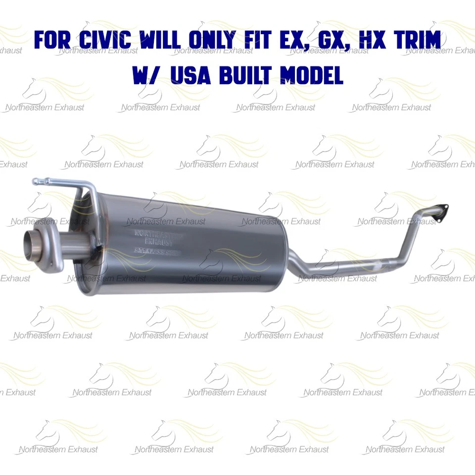 Tubo resonador ajuste directo se adapta a: Honda Civic 2001-2005 1,7 L Foto 4 de 4