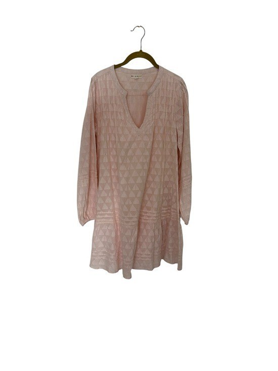 Roller Rabbit Blush Pink V-Neck Long Sleeve Dress Nydia