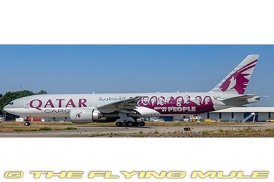JC Wings 1:400 777-200F Qatar Cargo A7-BFG Interactive Series