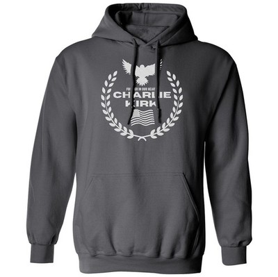Forever in Our Hearts Charlie Kirk - Memorial Tribute Unisex Hooded Sweatshirt