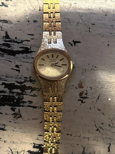 Seiko Vintage Gold-Tone Women's Watch Vintage z Movement, New Battery