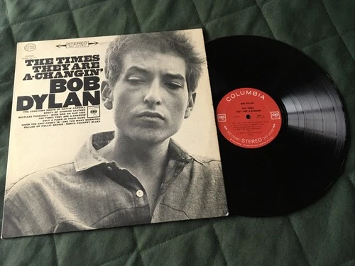 1964 BOB DYLAN LP “THE TIMES THEY ARE A-CHANGIN” 2-eye Columbia
