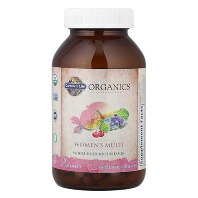 Garden of Life Organics Multivitamin für Frauen mit Vitamin C, D3, Folat, B12