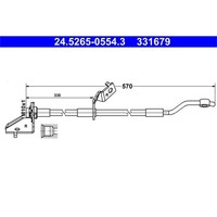 ATE Bremsschlauch Vorne Rechts Passend FüR Hyundai IX35 KIA Sportage | 24.5265-0
