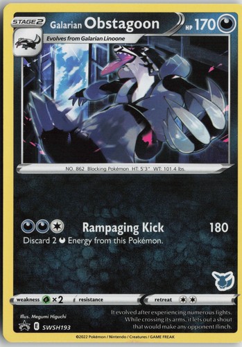 Galarian Obstagoon (Eevee Stamped) SWSH193 Promo Battle Academy 2022