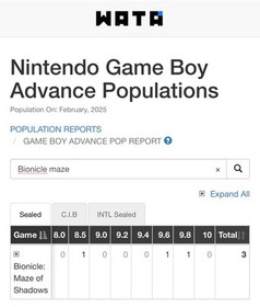 9.6 A+ Bionicle: Maze of Shadows Game Boy Advance GBA WATA GRADED NOT VGA CGC