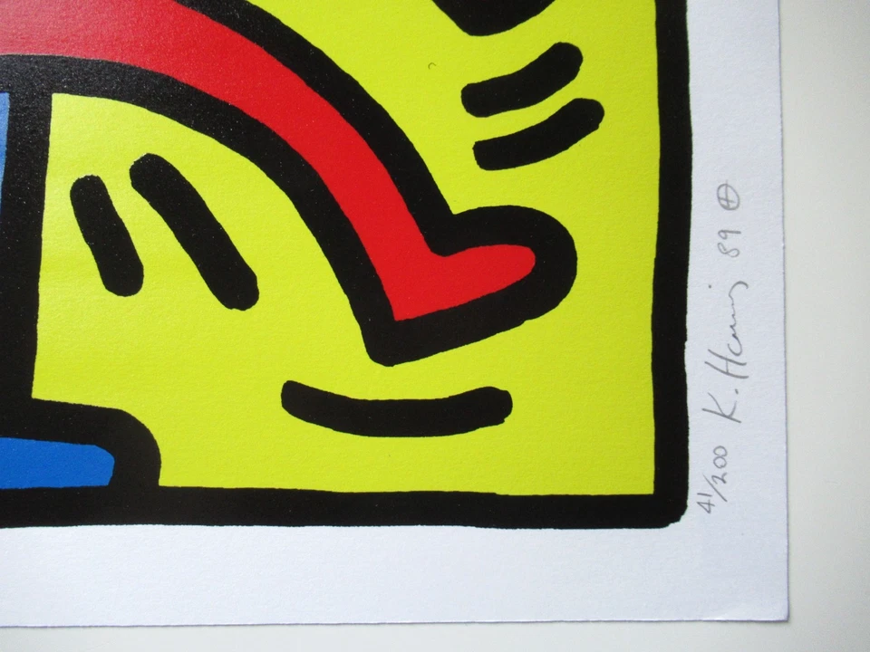 KEITH HARING: Aus Pop Shop, Siebdruck, Original signiert von 1989 mit Expertise - Bild 4 von 4
