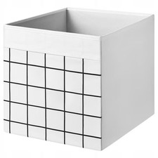 Kallax Insert Box White Black Check 33x38x33cm Storage Cube