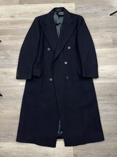 POLO RALPH LAUREN Double Breasted Peak Wool Overcoat USA Made Vintage Great Coat