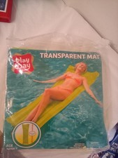 PlayDay Transparent Swimming Pool Mat Float Raft Blow Up Inflatable Green
