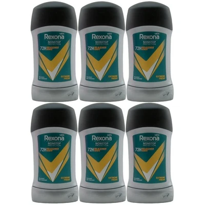 Rexona MEN Deo Stick Extreme Fresh 6 x 50ml Deodorant 48H Anti Transpirant