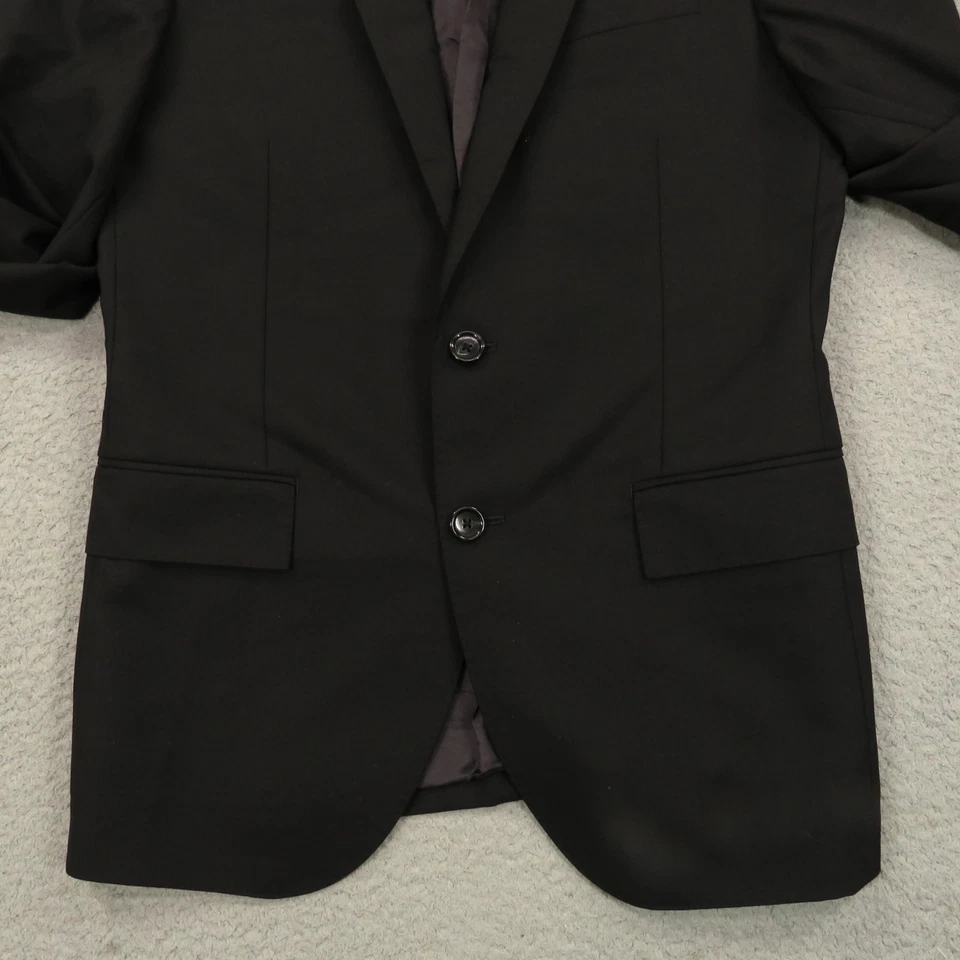 Blazer J Crew Loro Piana 38s Ludlow Super 120s Chaqueta Negra Abrigo Ventilado Para Hombre Foto 4 de 4