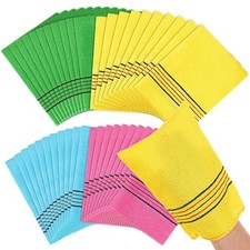 50 Pcs Large Korean Exfoliating Washcloth Mitts - Body Scrubber for Smooth Skin