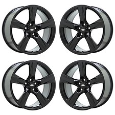 20x8.5 20x9.5 Camaro Ss Gloss Black Wheels Rims Factory Oem Set 5760 5764 20x8.5 20x9.5 Camaro Ss Gloss Black Wheels Rims Factory Oem Set 5760 5764
