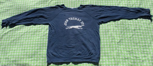 VTG 70s Thrashed John Thomas Dye Faded Naby Blue Purple Raglan Sweatshirt XS