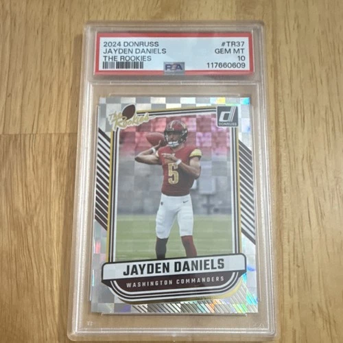 2024 Panini Donruss The Rookies Jayden Daniels TR-37 PSA 10 Commanders NFL Card