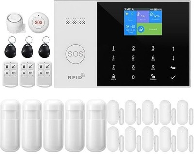 GSM Smart Home Security Alarm Kit, Wireless WiFi Home Alarm System with Siren